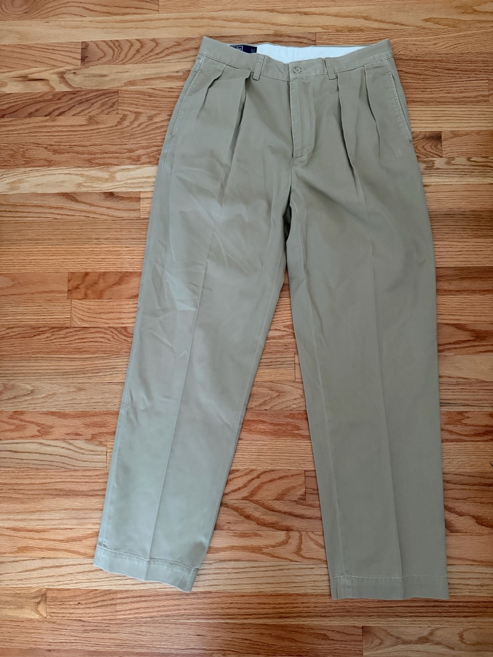 Vintage Polo Ralph Lauren Andrew Pant Pleated Chinos Khaki 32x32